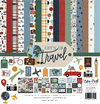 Echo Park - Coleção Let's Go Travel - Kit 12 Papéis para Scrapbook + Adesivos