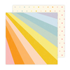 Jen Hadfield Design - Coleção Flower Child - Papel para Scrapbook - Retro Rainbow 34014131