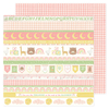 American Crafts - Coleção Hello Little Girl - Papel para Scrapbook - Little Dream Strips 34030032