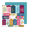 Pink Paislee - Coleção Joyful Notes - Papel para Scrapbook - Thank You 34030789