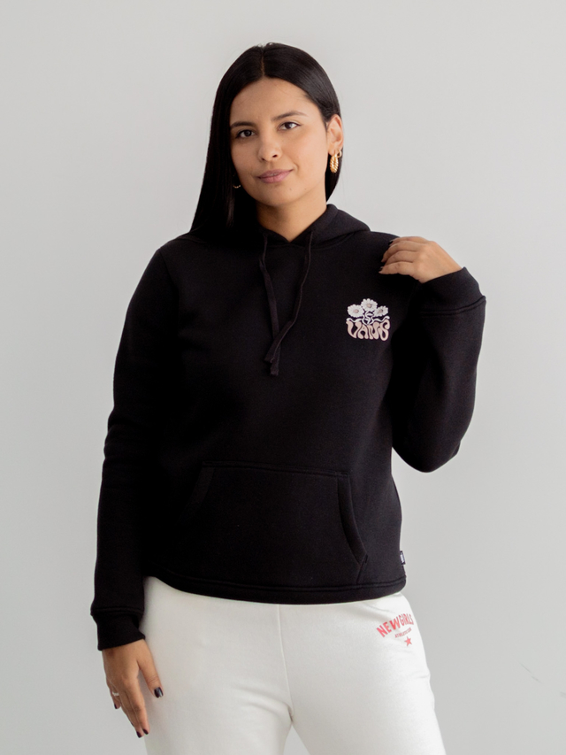 Moletom Canguru Feminino Vans Try Me Hoddie Preto