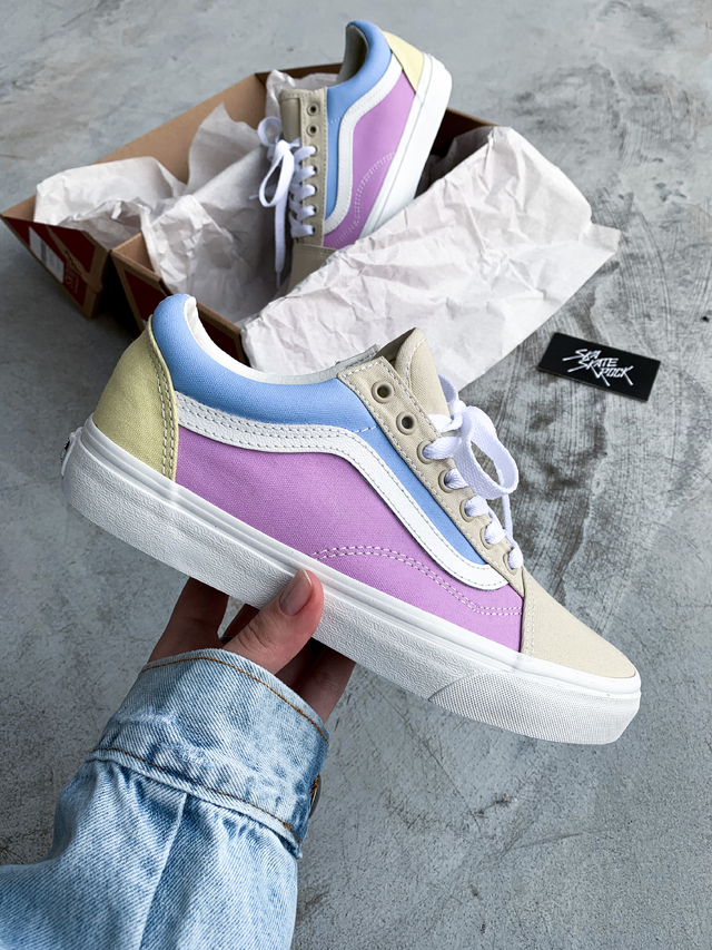 Tenis Vans Old Skool Multicolor Azul Rosa