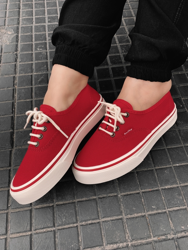 Tenis Redley Originals Wac 03 Vermelho Off White Ska Skate Rock