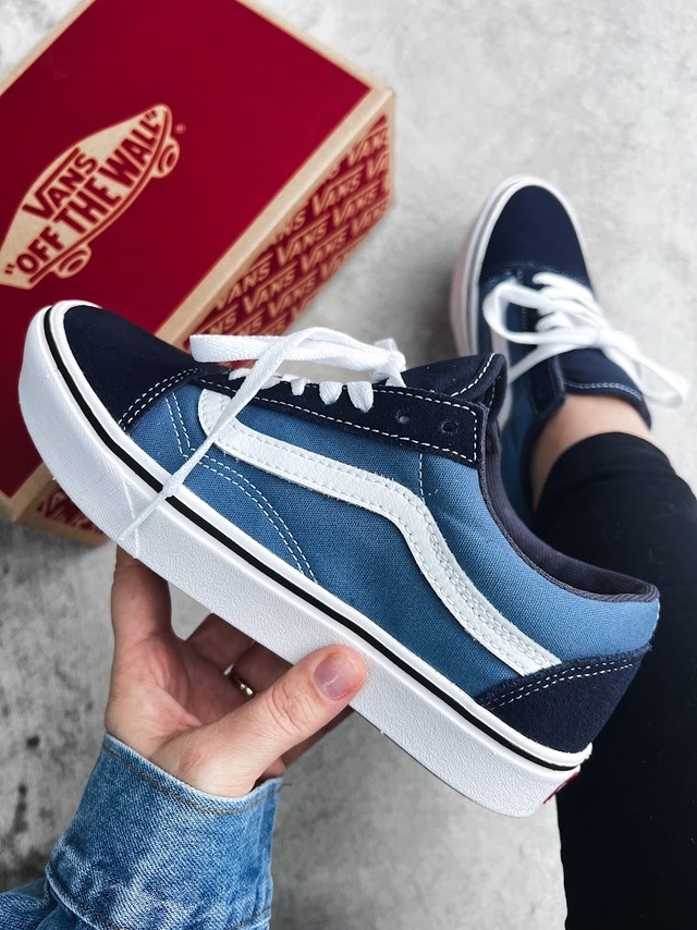 Tênis Vans Old Skool Cinza e Azul