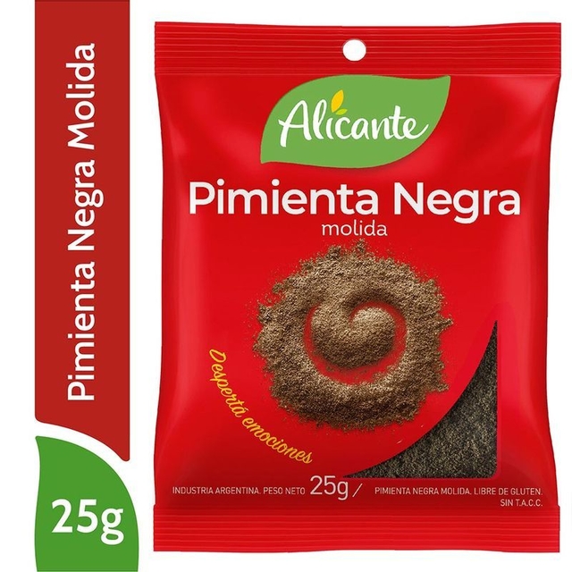 Pimienta Negra Molida x 25 Gr- Alicante - El Granero