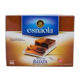 Dulce De Batata Con Chocolate Esnaola - Caja X 500g