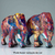 Elefante Colorido Pequeno 11 cm na internet