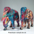 Elefante Colorido Médio 15 cm - comprar online