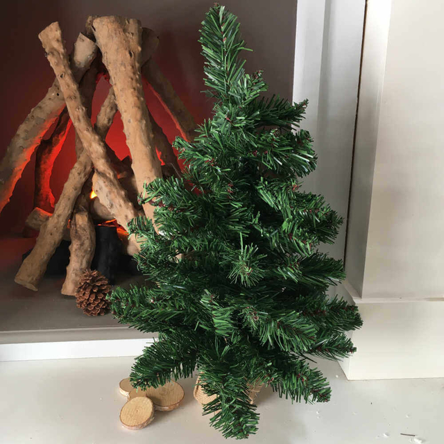 Mini árvore de natal dobrável Juta verde 60 cm