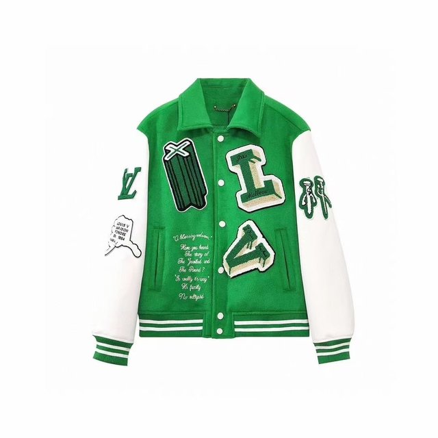 vuitton varsity jacket green