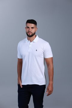 Camisa Polo Básica Piquet Branco 0010 - Mr.Polo