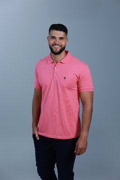 Camisa Polo Básica Piquet Rosa 0010 - comprar online