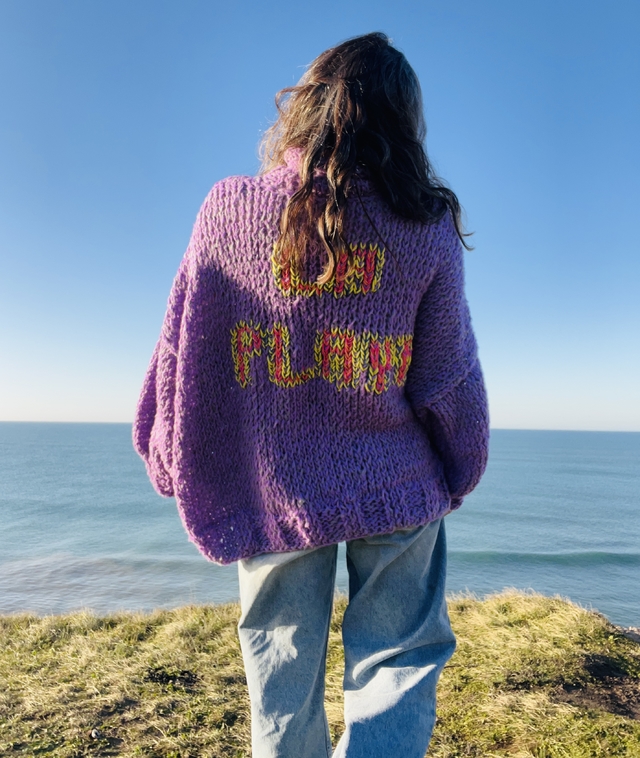 Sweater Tejido Calado De Algodon Oversize Verano Mujer Playa