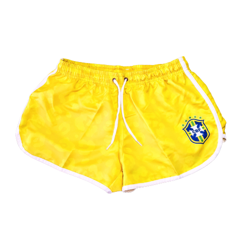 Short Feminino Brasil Amarelo
