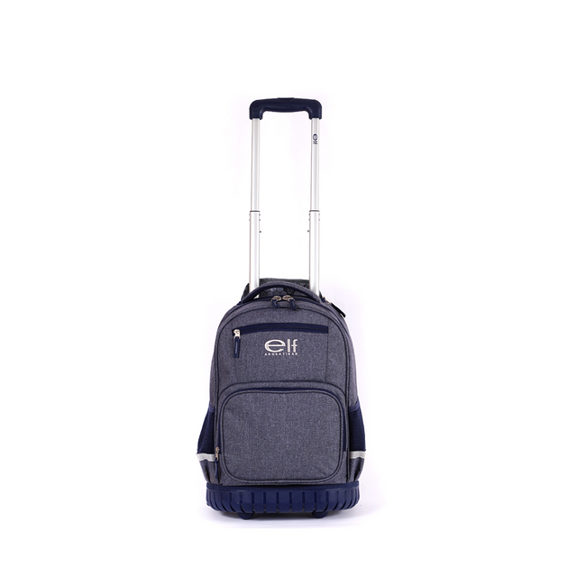 MOCHILA C CARRO 18 PULGADAS ELF BASE GOMA 1 GRIS AZULADO