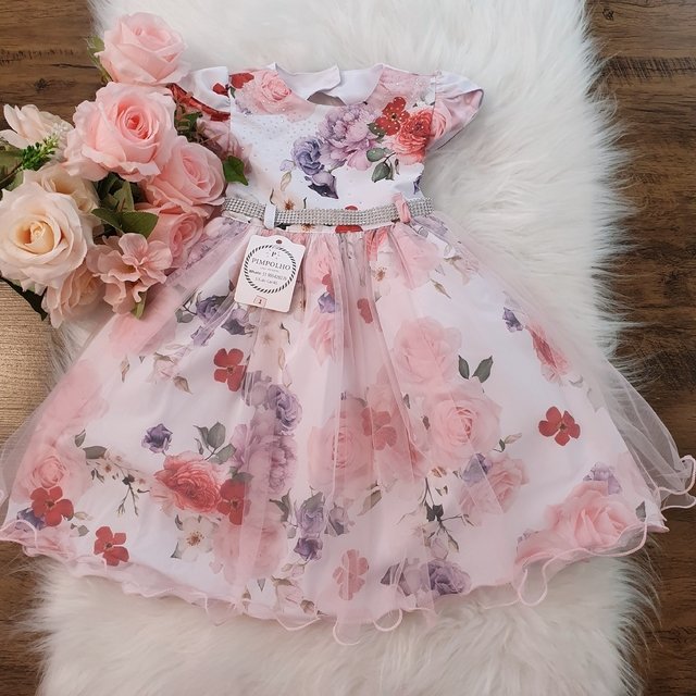Vestido Floral Princesa - Comprar em Loja Pimpolho
