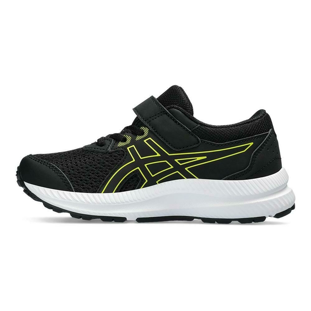 T nis Asics Contend 8 PS Infantil Preto Amarelo Masculino
