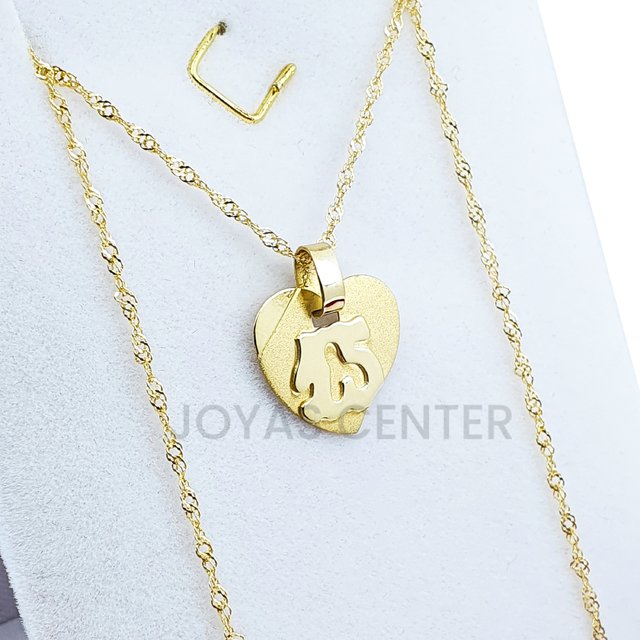 Cadena con dije 15 a os oro 18k Joyas Center