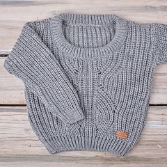 SWEATER CALADO PERLE GRIS TOPO