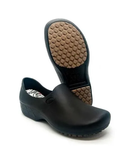 Sapato Feminino Sticky Shoes - Calçado Hospitalar / Cozinha / Limpeza PRETO