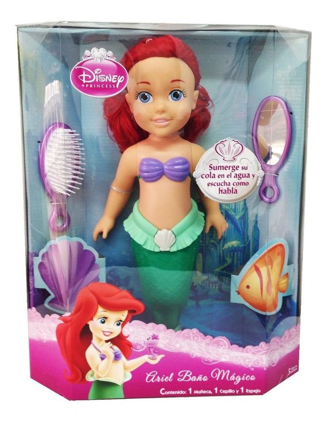 Muñeca sirenita ariel baño magico deals