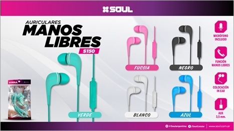 Auriculares soul manos libres sale