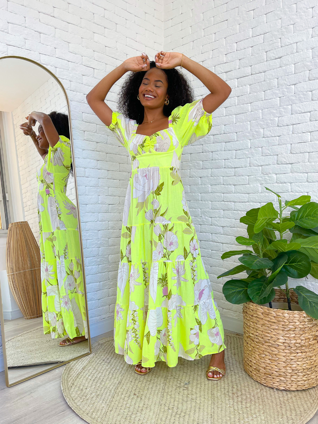 Vestido maxi store floral farm