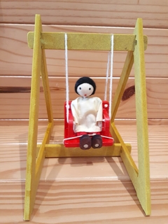 Kit Mini balanço com boneco criança