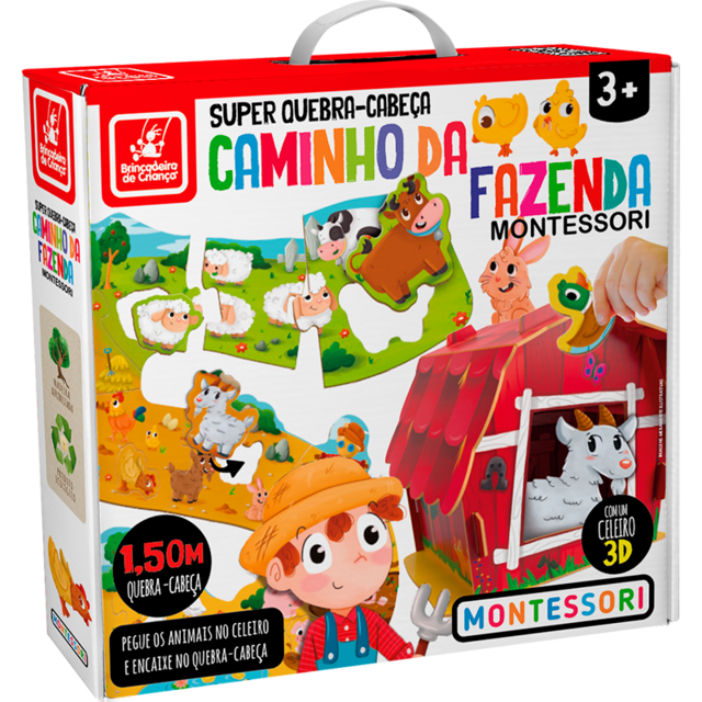 MUNDO DIVERTIDO KIDS - Meu Livro-Box com Quebra-cabeça: Animais da Fazenda