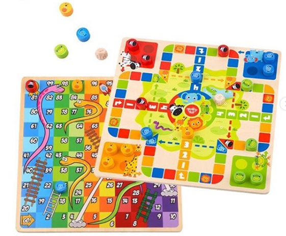 Brinquedos de tabuleiro de jogo ludo para crianças prontos para