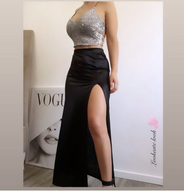 Polleras largas con tajo para fiesta new arrivals