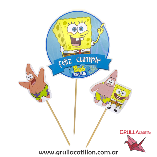 Cake Topper X Bob Esponja Grulla Cotill N