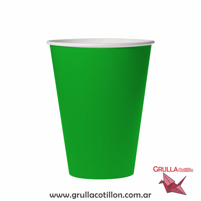 VASO VERDE x8 - Comprar en GRULLA COTILLÓN