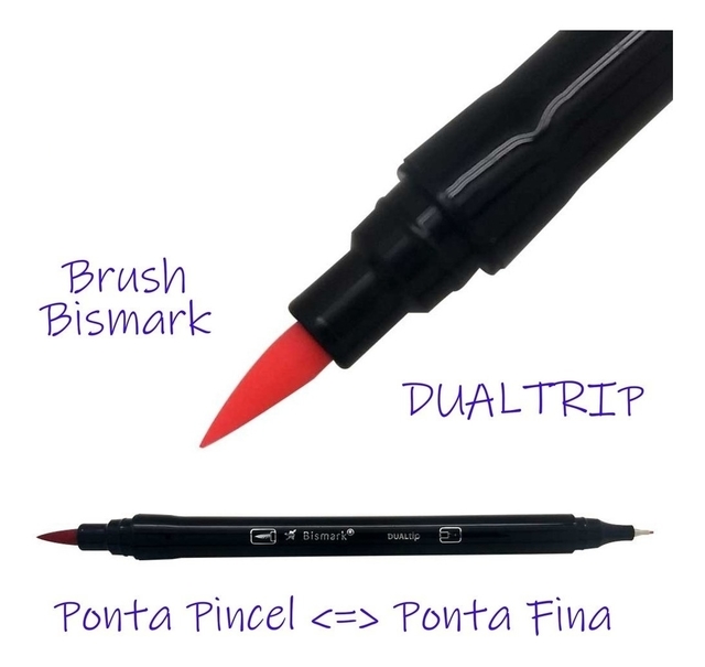 Caneta Brush Dualtip Bismark - 025 Laranja Yes
