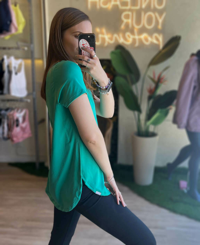 Remera Verde Claro Deportiva Mujer DryFit