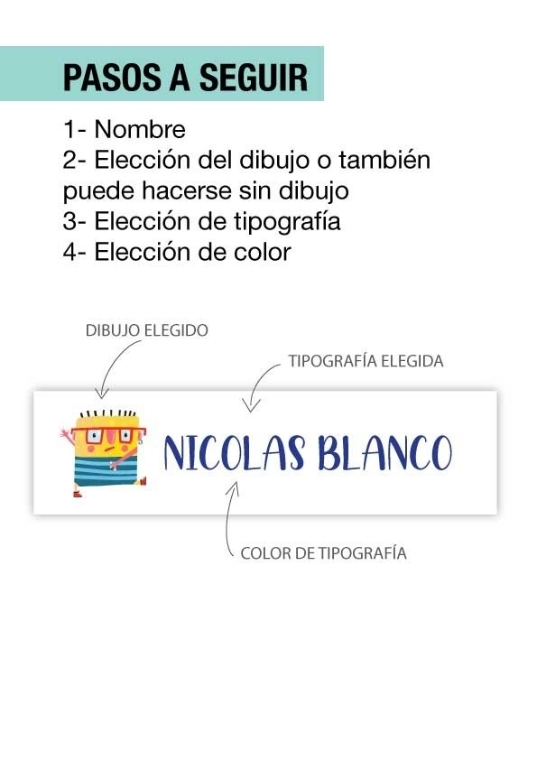 90 Nombres. Estampados en tela p pegar con plancha