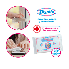 DISPITA TOALLITAS ANTIBACTERIALES DISPITA X 40 U - comprar online