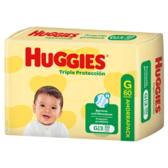 Huggies Triple Proteccion talle G x 60 unidades