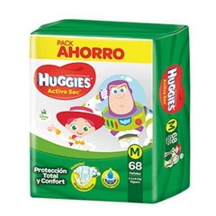 Huggies Xtra-flex talle M x 68 unidades - comprar online