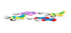 Nuby Set de cuchara y tenedor metalicos - comprar online