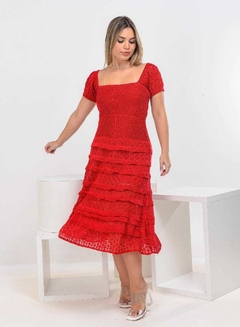 Vestido Tricot Maitê Vermelho - loja online