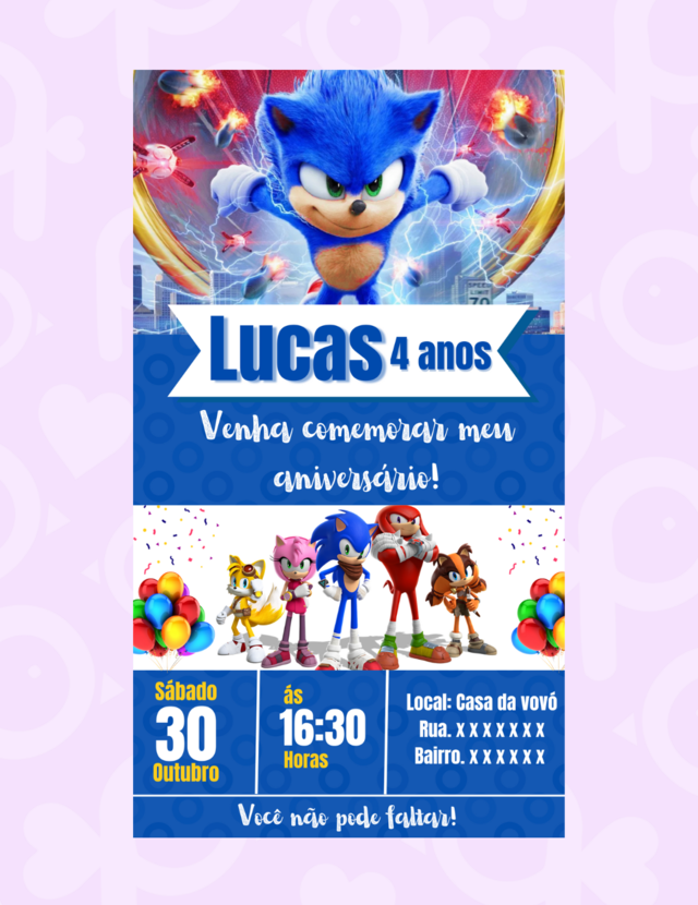 Convite DIGITAL - Sonic