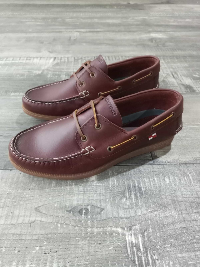 Zapato Náutico Acordonado Cuero para Hombres By Boating "New Habour"