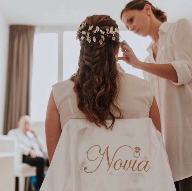 Bata blanca mujer novia hotsell