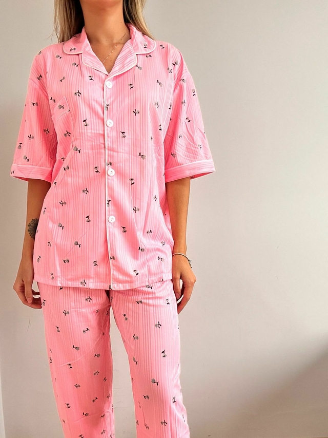 Pijama Americano Soft Whispers Rosa