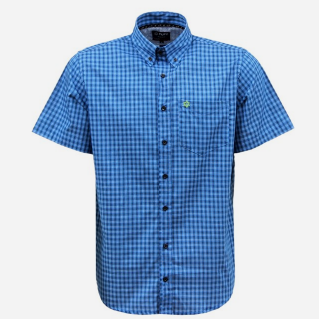 CAMISA MASCULINA MANGA CURTA XADREZ AMARELO E VERDE - Tuff Oficial