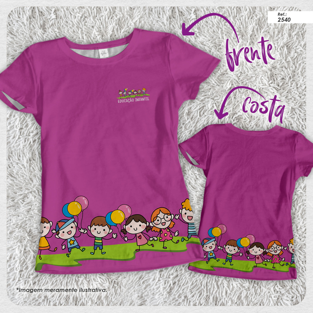 T-SHIRT PROFESSORA - ROSA PINK, Atacado Tshirt