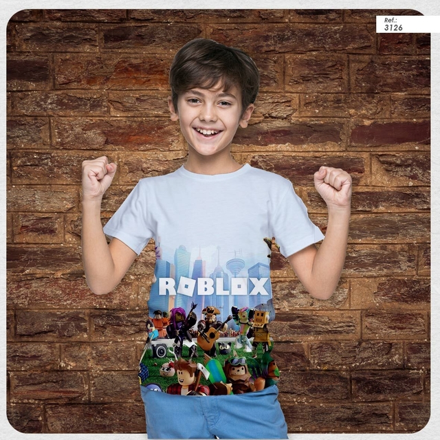 Blusa feminina baby look camiseta roblox turma personagens