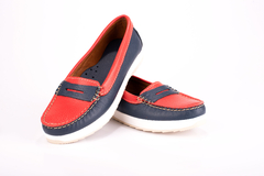 MC-252 de cuero vacuno color azul y rojo para mujer - comprar online