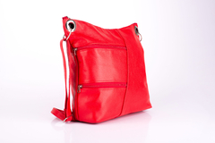 MC-902 de cuero vacuno color rojo para mujer